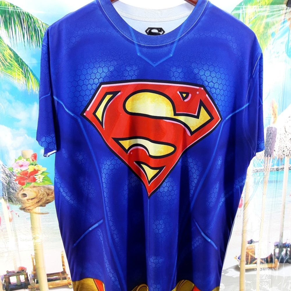 Superman Super Man Costume T-shirt Tee Shirt L